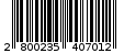 Γραμμωτός κωδικός 2800235407012
