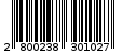 Γραμμωτός κωδικός 2800238301027