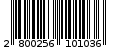 Γραμμωτός κωδικός 2800256101036