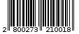 Γραμμωτός κωδικός 2800273210018