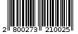 Γραμμωτός κωδικός 2800273210025