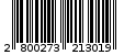 Γραμμωτός κωδικός 2800273213019
