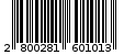 Γραμμωτός κωδικός 2800281601013
