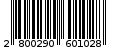Γραμμωτός κωδικός 2800290601028