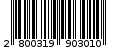 Γραμμωτός κωδικός 2800319903010