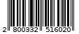 Γραμμωτός κωδικός 2800332516020