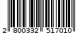 Γραμμωτός κωδικός 2800332517010