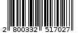 Γραμμωτός κωδικός 2800332517027
