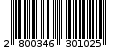 Γραμμωτός κωδικός 2800346301025