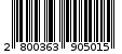 Γραμμωτός κωδικός 2800363905015