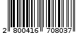 Γραμμωτός κωδικός 2800416708037