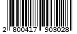 Γραμμωτός κωδικός 2800417903028