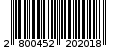 Γραμμωτός κωδικός 2800452202018