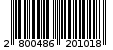 Γραμμωτός κωδικός 2800486201018