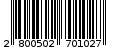 Γραμμωτός κωδικός 2800502701027