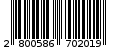 Γραμμωτός κωδικός 2800586702019