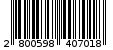 Γραμμωτός κωδικός 2800598407018