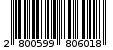 Γραμμωτός κωδικός 2800599806018