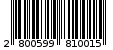 Γραμμωτός κωδικός 2800599810015