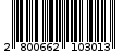 Γραμμωτός κωδικός 2800662103013