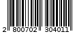 Γραμμωτός κωδικός 2800702304011