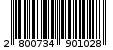 Γραμμωτός κωδικός 2800734901028