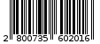 Γραμμωτός κωδικός 2800735602016