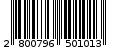 Γραμμωτός κωδικός 2800796501013