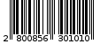 Γραμμωτός κωδικός 2800856301010