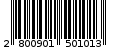 Γραμμωτός κωδικός 2800901501013