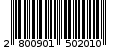 Γραμμωτός κωδικός 2800901502010