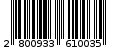 Γραμμωτός κωδικός 2800933610035