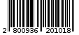 Γραμμωτός κωδικός 2800936201018