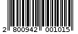 Γραμμωτός κωδικός 2800942001015