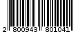 Γραμμωτός κωδικός 2800943801041