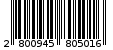 Γραμμωτός κωδικός 2800945805016