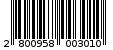 Γραμμωτός κωδικός 2800958003010