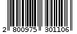 Γραμμωτός κωδικός 2800975301106