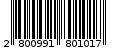 Γραμμωτός κωδικός 2800991801017