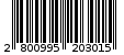 Γραμμωτός κωδικός 2800995203015