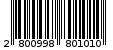 Γραμμωτός κωδικός 2800998801010