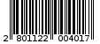 Γραμμωτός κωδικός 2801122004017