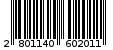Γραμμωτός κωδικός 2801140602011