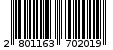 Γραμμωτός κωδικός 2801163702019