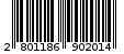 Γραμμωτός κωδικός 2801186902014
