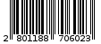 Γραμμωτός κωδικός 2801188706023