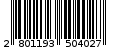 Γραμμωτός κωδικός 2801193504027