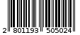 Γραμμωτός κωδικός 2801193505024