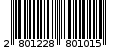 Γραμμωτός κωδικός 2801228801015