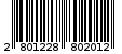 Γραμμωτός κωδικός 2801228802012